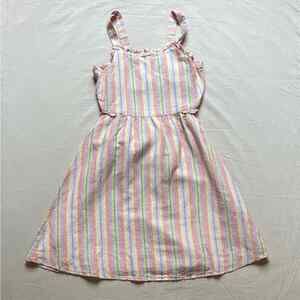 NWT J. Crew Crewcuts Colorful Striped Cut Out Back Sun Dress Girls Size 10